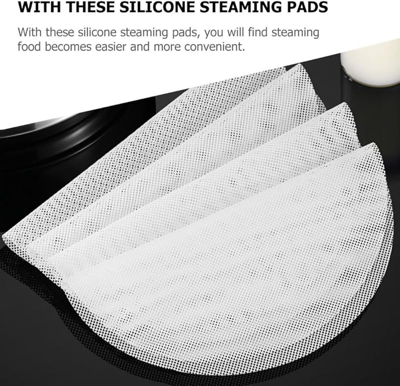 Silicone Steamer Pads Reusable Non Stick 30cm Round 2 Pack Healthy Cooking Food Steaming - Image 5